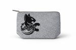 Kleinkramtasche aus Filz hellgrau - Cheer Pack Katze